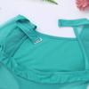 ranrann Girls Ballet Dance Cutout Back Long Sleeves Mesh Splice Gymnastics Leotard Tumblewear Turquoise 3-4 view 4