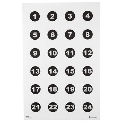 Action 24 3 Numbered Circles, Pack of 100, VB-24-100