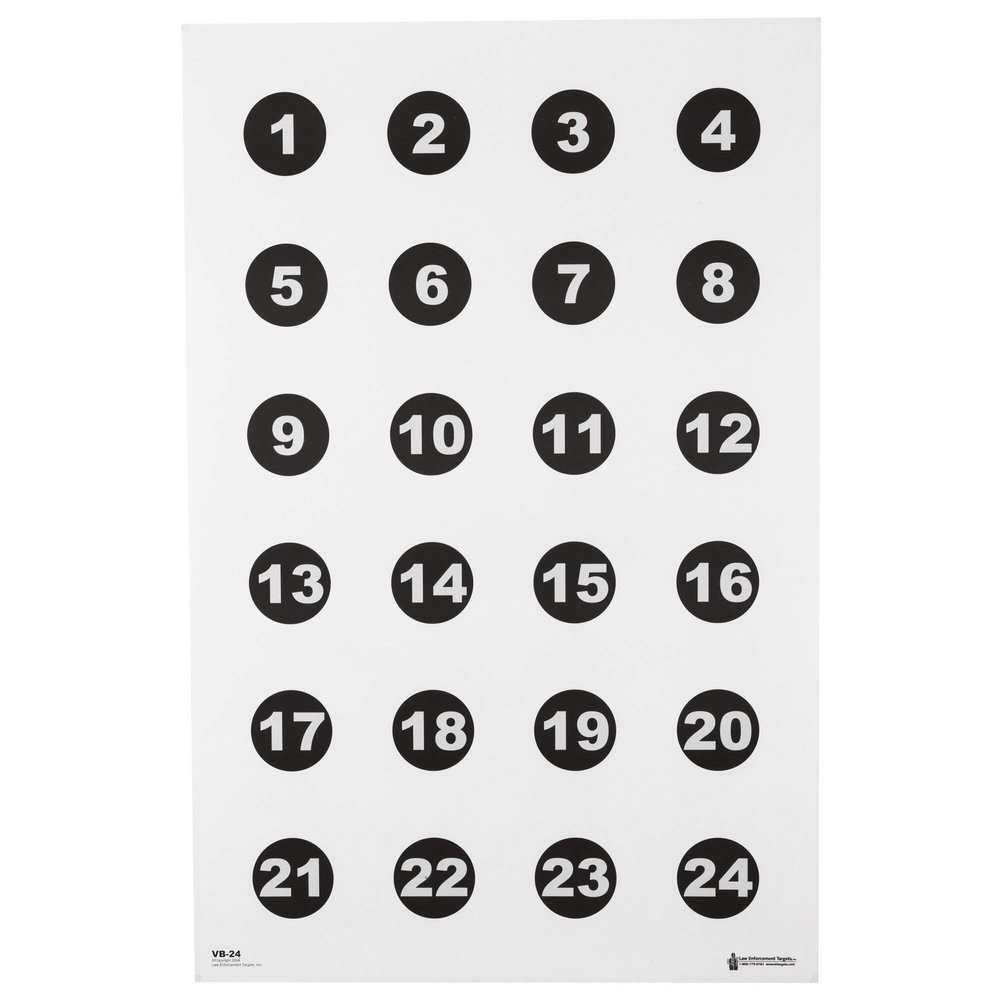 Action 24 3 Numbered Circles, Pack of 100, VB-24-100
