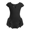 FYMNSI Baby Girls Cap Sleeve Leotard Cute Tutu Skirted Dress for Ballet Dance Gymnastics Black view 1