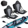 2 Pack of Kayak Seat Deluxe Padded Canoe Backrest Seat Sit On Top Cushioned Back Support SUP Paddle Board Seats with Detachable Storage Bag 4 Adjustable Straps for Kayaking Canoeing Rafting Fishing view 1