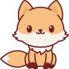 EW Designs Adorable Cute Kawaii Animal Cartoon Vinyl Decal Bumper Sticker (4" Tall, Fox) view 1