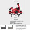 catazer Zoom HB-100 MTB Road Line Pulling Hydraulic Disc Brake Calipers Front & Rear Mountain Bike Disc Brake E-Bike Disc Brake (1 Pcs Red Rear) view 3