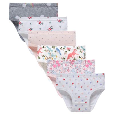 Sladatona Little Girls' Soft Cotton Underwear Bring Cool, Breathable Comfort Panty 3-4t Gray