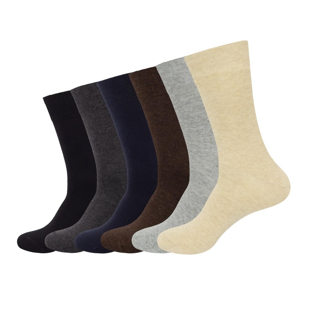 Feetalk Diabetic-Friendly Socks for Men & Women - 98% Cotton (6 Pairs) Business & Daily Wear