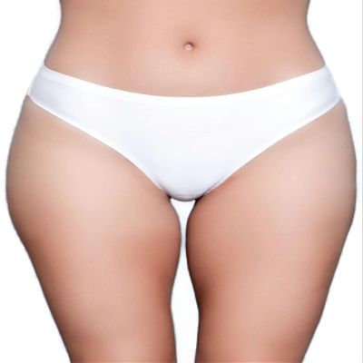 Be Wicked Sexy Seamless Microfiber Reina Thong Panty (XL, White)