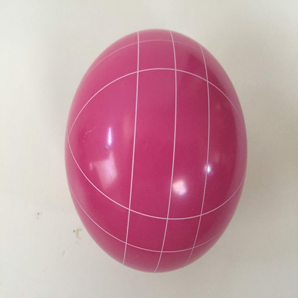 BuyBocceBalls Listing - Replacement Bocce Ball - 107mm - Pink with Straight line Pattern