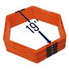 Yes4All Hex Agility Rings/Speed Rings with Carrying Bag  Hexagon Rings, Agility Hurdles for Agility Footwork Training (Set of 12 Orange Rings) view 2