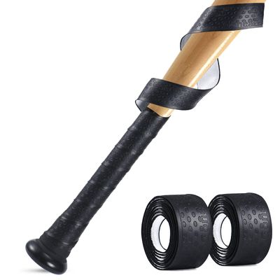 Gonex Bat Grip Tape for Baseball Softball, 1.1mm 40.16'' Pro Feel Full Adhesive Back Baseball Bat Grip, Black Wrap (2 Packs)