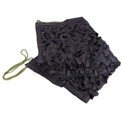 LIYFF-Tarps Woodland Camouflage Netting Lightweight Durable Oxford Polyester Camo Net for Wildlife Hunting, Photography, Car Truck Sun Shade, Leisure Camping, Bars - Black