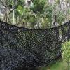 LIYFF-Tarps Woodland Camouflage Netting Lightweight Durable Oxford Polyester Camo Net for Wildlife Hunting, Photography, Car Truck Sun Shade, Leisure Camping, Bars - Black view 3