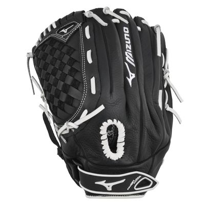 Mizuno GPSL1250F3 Prospect Select Series Fastpitch Softball Glove 12.5", Left Hand Throw, Black/White Tartan Flex Web