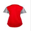 Mizuno Aerolite 2-Button Fastpitch Softball Jersey, Red-Grey, XX-Large view 2