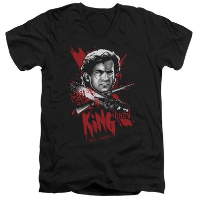Army of Darkness Hail to The King Unisex Adult V-Neck T Shirt, 2XL
