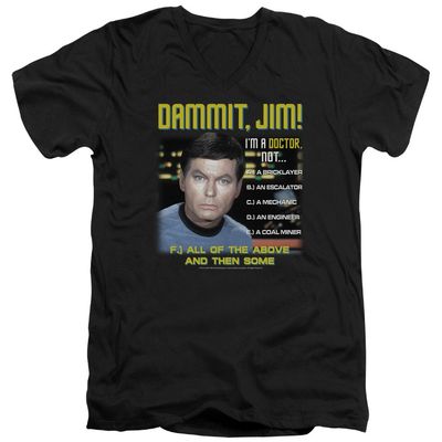 Star Trek All of The Above Unisex Adult V-Neck T Shirt for Men and Women, 2X-Large Black