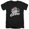 Dexters Laboratory Genius Unisex Adult V-Neck T Shirt for Men and Women, 2X-Large Black view 1