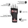 Padded Gel Inner Boxing Gloves for Men and Women with Long Elasticated Hand Wraps for Punching, Boxing, MMA, Muay Thai, Kickboxing and Martial Arts Training Pair (Black, Large) view 4