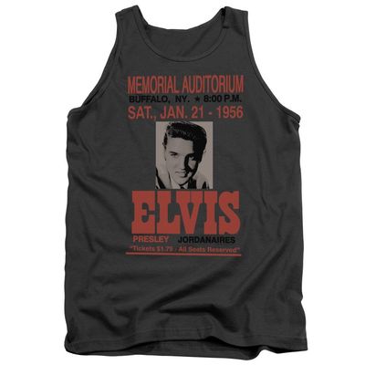 Elvis Presley Buffalo 1956 Unisex Adult Tank Top for Men and Women, 2X-Large Charcoal