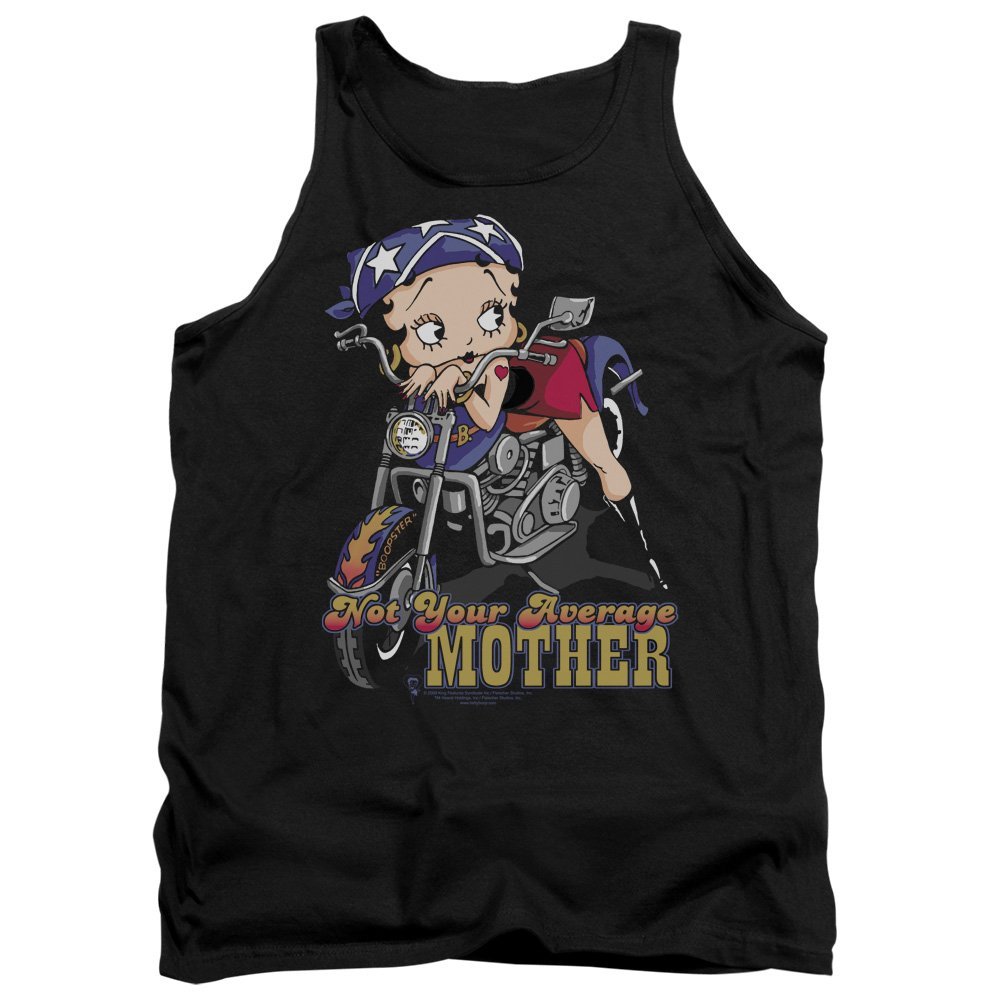 Betty Boop Not Your Average Mother Unisex Adult Tank Top for Men and Women, 2X-Large Black