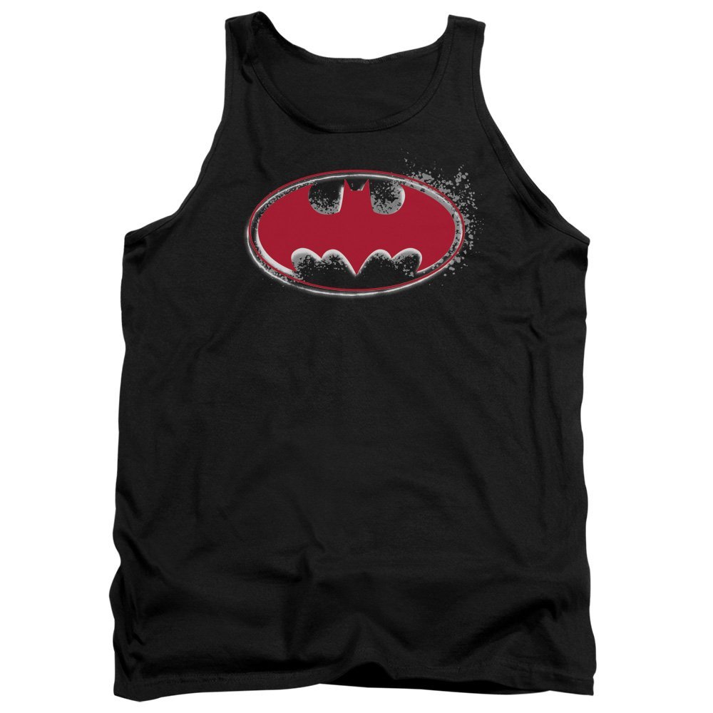 Batman Hardcore Noir Bat Logo Unisex Adult Tank Top for Men and Women, 2X-Large