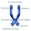 HODORPOWER UV Protection Gloved Arm Sleeves for Men & Women Cycling Ice Arm Sleeve Fingerless Sun Compression Long Arm Cover, Blue Camouflage, One Size view 2