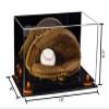 Better Display Cases Acrylic Baseball Catchers Glove Display Case with Mirror and Orange Risers (A011/V16) view 2