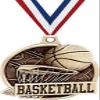 Basketball Medals - 1 1/2" Gold Basketball Medals, Great Kids Basketball Awards with Custom Engraving 10 Pack view 1