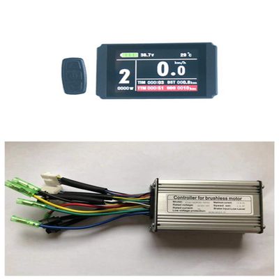 NBPOWER 36V/48V 350W 17A Brushless DC Motor Controller Ebike Controller +KT-LCD8H Color Display One SetUsed for 350W Ebike Kit.