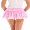 YiZYiF Women's Pleated Short Plaid Gingham Costume Dress Sissy Schoolgirl Cosplay Mini Skirt Pink Large view 2
