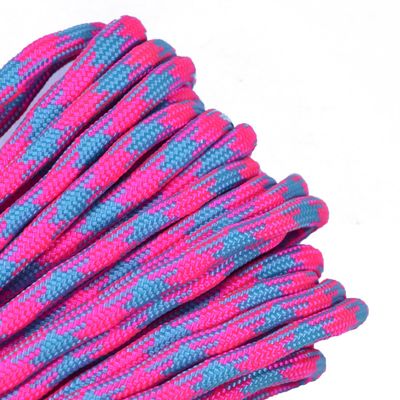 10', 25', 50', 100, 250', 1000' Hanks of Parachute 550 Cord Type III 7 Strand Paracord - Cotton Candy - 100 Feet