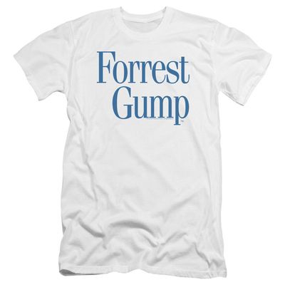 Forrest Gump Logo Unisex Adult Canvas Brand T Shirt for Men and Women, Medium White