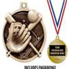 Softball Medals - 1 1/2" Gold Softball Medals, Great Kids Softball Awards with Custom Engraving 20 Pack view 2