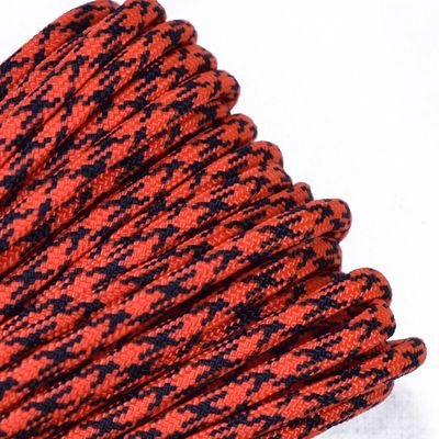 10', 25', 50', 100' Hanks, 250 ft Spool, 1000 Ft Spool of Parachute 550 Cord Type III 7 Strand Paracord - Neon Orange Camo - 50 Feet