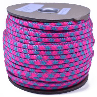 10', 25', 50', 100, 250', 1000' Hanks of Parachute 550 Cord Type III 7 Strand Paracord - Cotton Candy - 250 Foot Spools