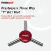 Prestacycle Professional Three Way Y Bits Tool Kit  Heavy-Duty Replaceable 1/4" Hex Multi-Tool with MagGlide Bit Securing System, Reinforced Alloy Body & 12 Precision Hardened Steel Bits view 2