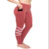 ALWAYS Yoga Pants for Women - High Waisted Mesh Laced Stretch Workout Activewear Leggings with Pockets Wild Ginger M view 1