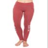 ALWAYS Yoga Pants for Women - High Waisted Mesh Laced Stretch Workout Activewear Leggings with Pockets Wild Ginger M view 3