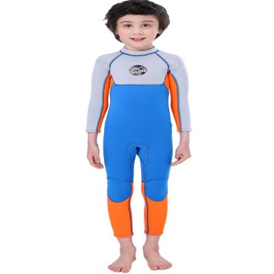 Cokarsey Kids Full Body Wetsuit 2.5mm Neoprene Back Zipper Sun Protection Thermal Swimsuit for Boys