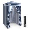 EAGLE PEAK Flex Ultra Compact 4x4 Pop-up Canopy, Sun Shelter, Changing Room, Portable Privacy Canopy Cabana for Pool, Fashion Photoshoots, or Camping, White/Blue view 1