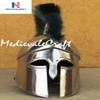 Medieval Greek Corinthian Helmet with Plume LARP Fantasy Halloween Costume view 2