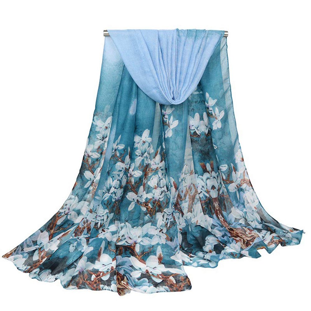 Women's Oblong Chiffon Solid Scarves Scarf Shawl for Evening Dresses Cover ups
