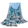 Women's Oblong Chiffon Solid Scarves Scarf Shawl for Evening Dresses Cover ups view 1
