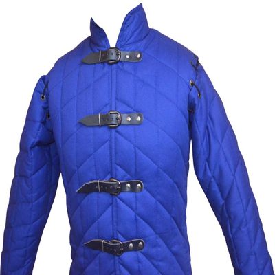 Medieval Arthur Full Sleeve Gambeson with Tasset ABS (Red, XXXL-Upto Chest 59 Inch)