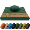 Meditation Cushion Mat Set - ROUND Zafu Floor Pillow Organic Buckwheat Pillow + Cotton Filled Zabuton Prayer Pad - Meditation Pillow Yoga Knee Pad - Made in USA - 14" Round, FOREST GREEN Cotton view 1