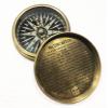 Antique Nautical 50 Years Calendar Compass 3" Brass Navigation Pocket Compass view 3