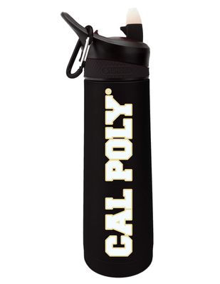 The Fanatic Group Personalized Cal Poly San Louis Dual Walled Stainless Steel Sports Bottle, Design-2 - Black