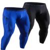 DEVOPS 2 Pack Men's Compression Pants Athletic Leggings with Pocket (Small, Black/Blue)