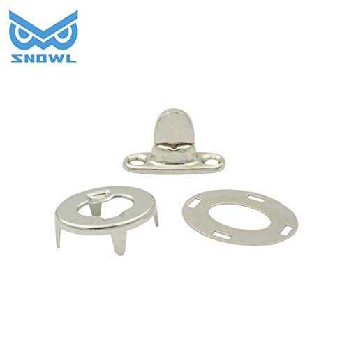 10 Sets Marine Boat Yacht Canvas Snap Fastener Turn Button Twist Lock, Eyelet, Washer Brass Nickle Finish
