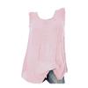 Wokasun.JJ Womens Cotton Linen Blouse,Ladies Sleeveless Baggy T-Shirt Vest Summer Fashion Plus Size Tee Blouse Tank Tops(Pink,S) view 1