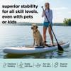 SereneLife Inflatable Stand Up Paddle Board (6 Inches Thick) with Premium SUP Accessories & Carry Bag | Wide Stance, Bottom Fin for Paddling, Surf Control, Non-Slip Deck | Youth & Adult Standing Boat view 2